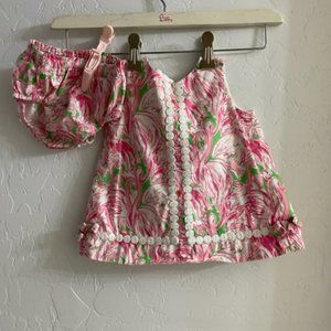 Lilly Pulitzer 3-6 m dress with diaper cover